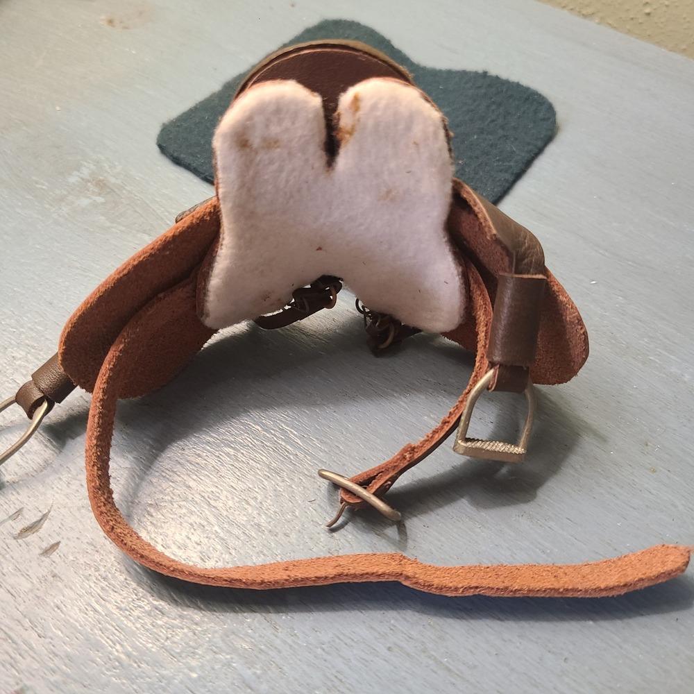 Breyer Australian Aussie Saddle Breastplate Pad Set Traditional Size Leather - Picture 10 of 13